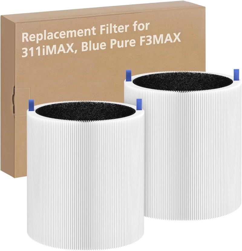 WILERDA 2 Pack 311i Max Replacement Filter, Compatible with Blue Pure 311i Max Air Purifier,True HEPA H13 Filter, Blue Pure F3MAX - Image 1